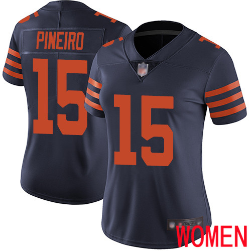 Chicago Bears Limited Navy Blue Women Eddy Pineiro Jersey NFL Football #15 Rush Vapor Untouchable->youth nfl jersey->Youth Jersey